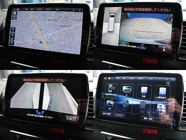 パナソニックフローティング９インチフルセグナビ！全方位カメラで死角無し！パノラミックビューモニター付きです！