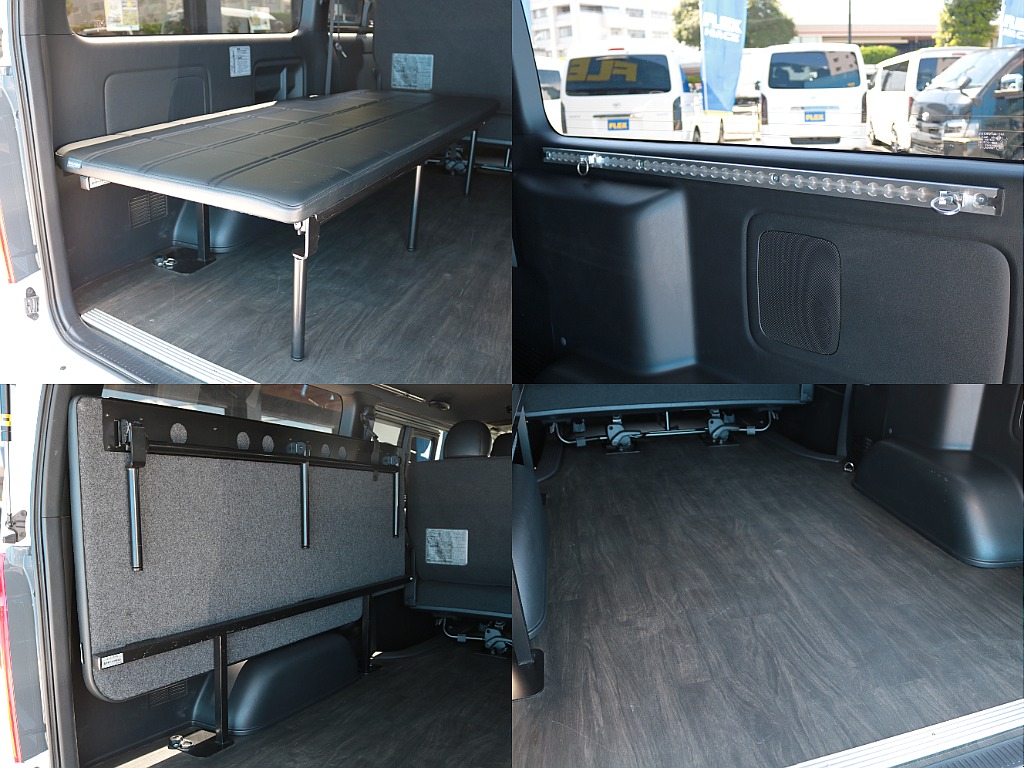 運転席側のトリムにはトヨタカーゴレール付き！使い勝手の良いカスタムが施されております♪