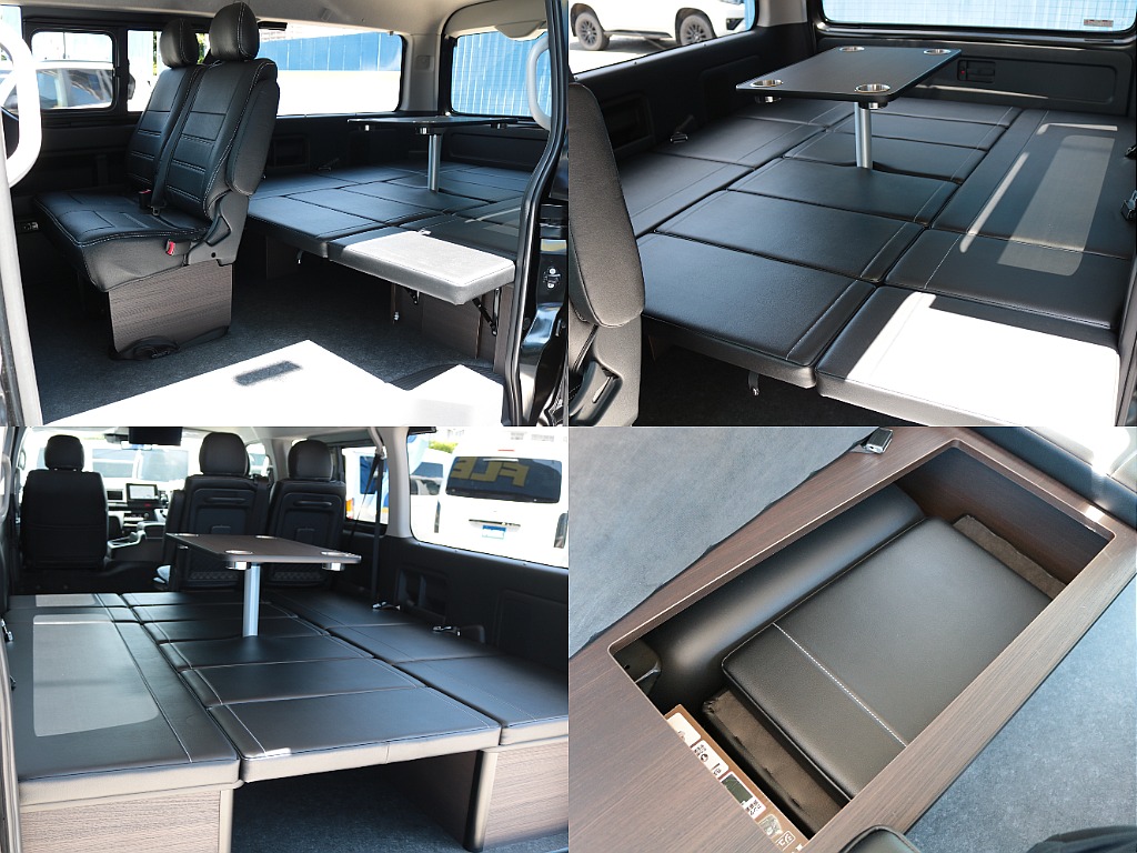 センターテーブルを残したままベッド展開も可能なテーブル＆マット！