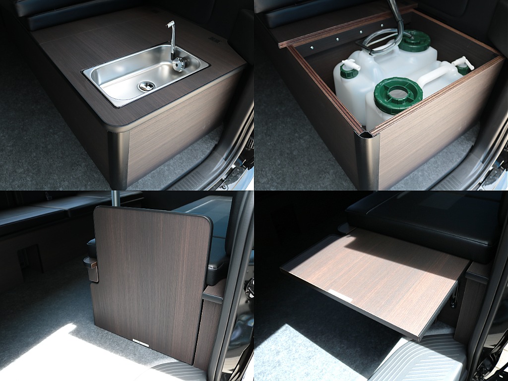 必要がない時は格納できるフォールディングタイプを採用したシンクが特徴的です！