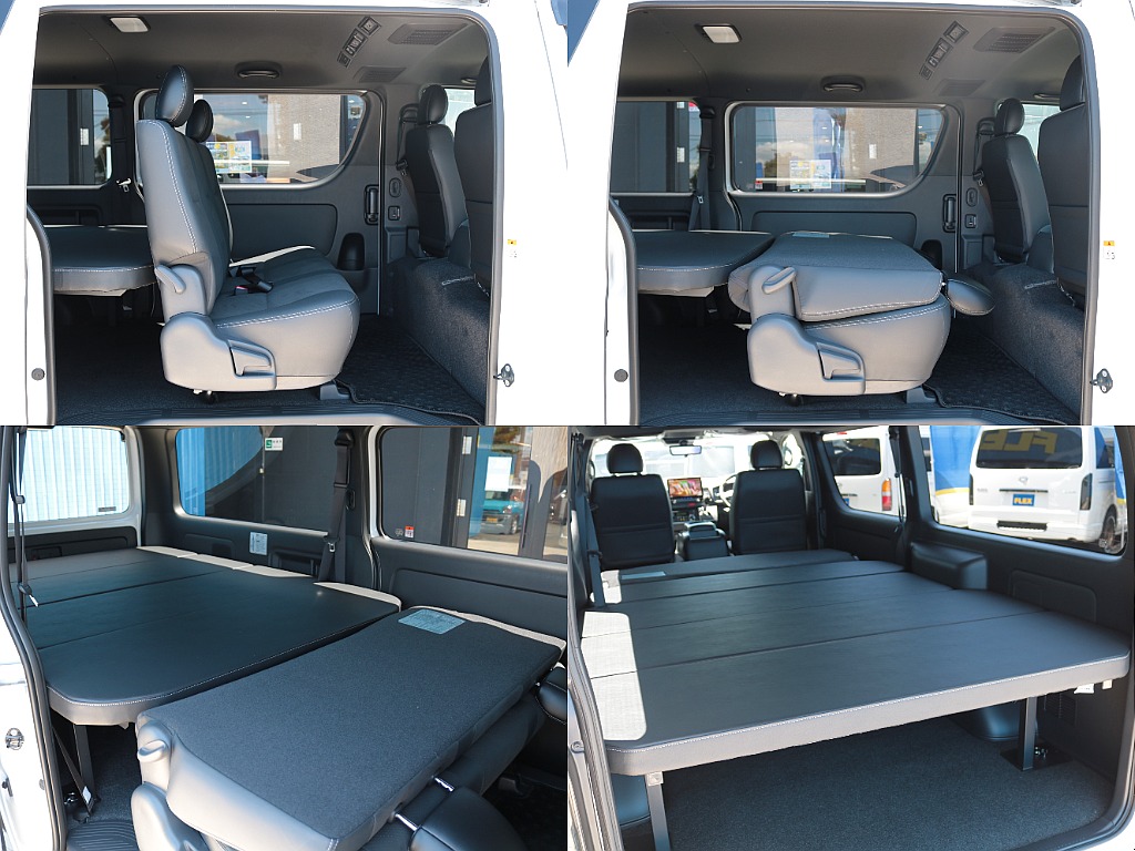 セカンドシートを畳めば更に広いベッドスペースが確保可能です！