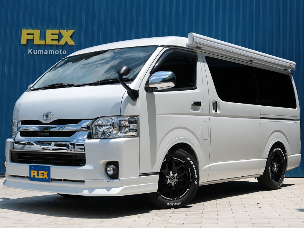 ワゴン10人乗り【ＦＬＥＸシートアレンジＲ１】玉数少ない中古シートアレンジ車両！テーブル＆ベッドキット！フィアマサイドオーニング付き！内外装豪華装備の１台です♪全国販売大歓迎！