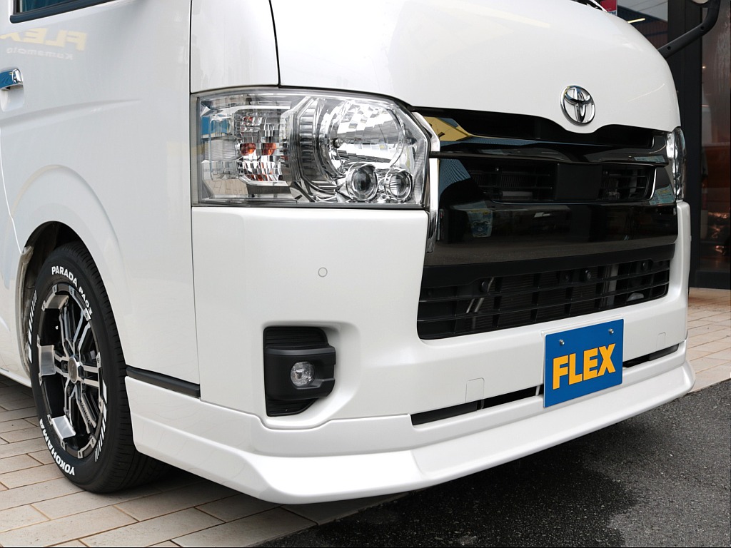 走行安定性とスタイリッシュさが魅力のＦＬＥＸフロントスポイラーを！