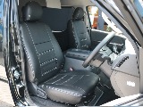 お手入れラクチンなブラックレザー調シートカバー！