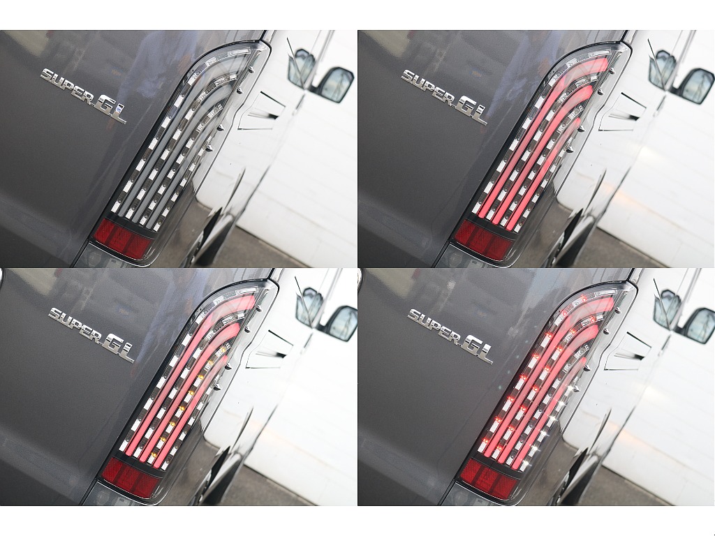 トヨタ ハイエースバン 5D2.0スーパーGLダークプライムⅡロング グレーメタリック フリップアップベッド ローダウン エアロ アルミ LEDテール 神奈川県の詳細画像 その13