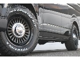 トヨタ ハイエース ワゴン2.7GLロング ミドルルーフ 4WD シートカバー アルミ エアロ オフロード マッドブラック 神奈川県の詳細画像 その4