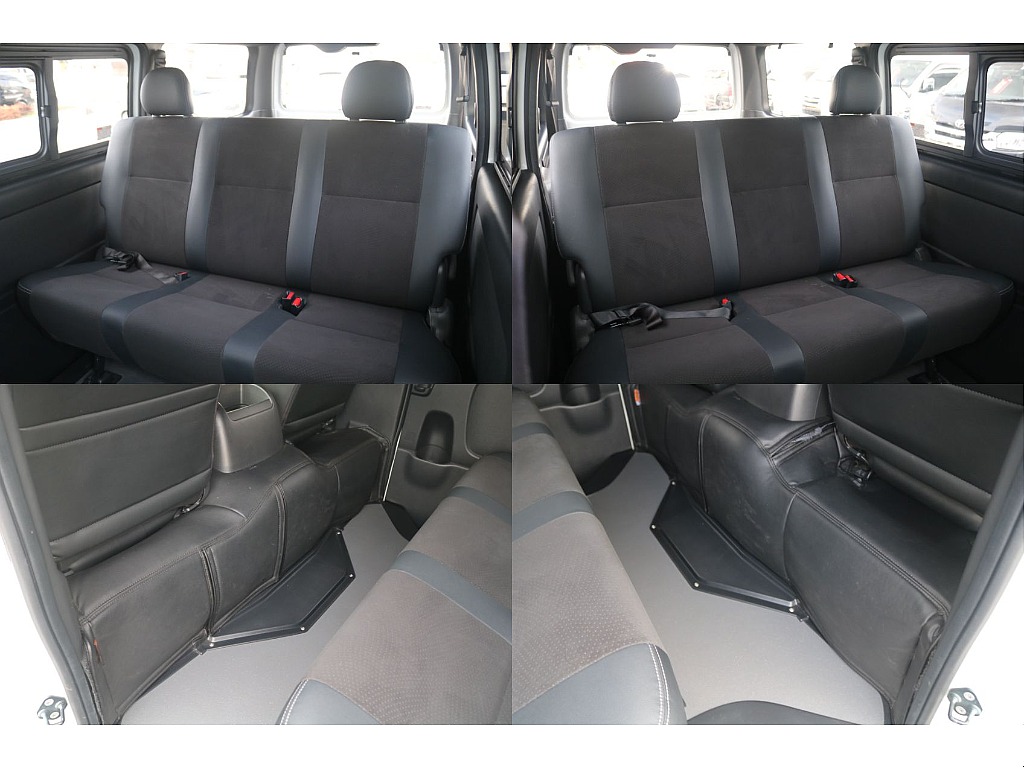 厚みがあり座り心地のいい二列目シート♪ エンジンフードカバーもついてます！