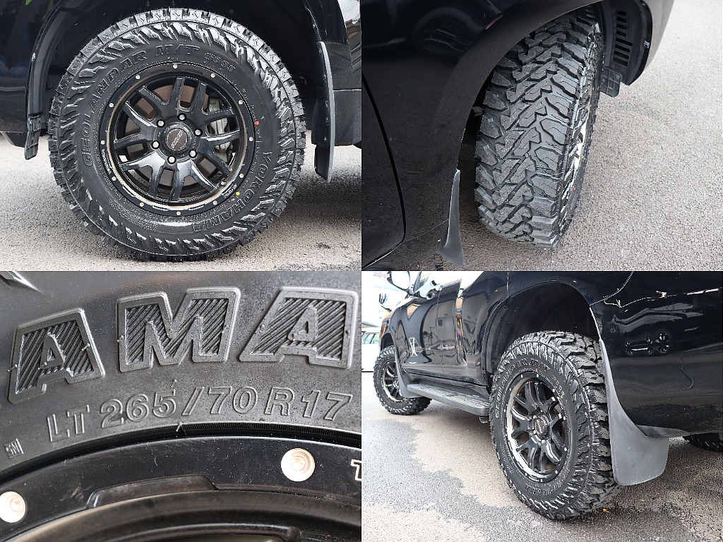 YOKOHAMAジオランダーMT・RAYS17インチアルミホイール装備済み！ワイルドな仕様です！