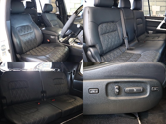 専用ダイヤキルト本革シート！シートヒーター・シートベンチレーションはもちろんですが、後席もシートヒーター付き！