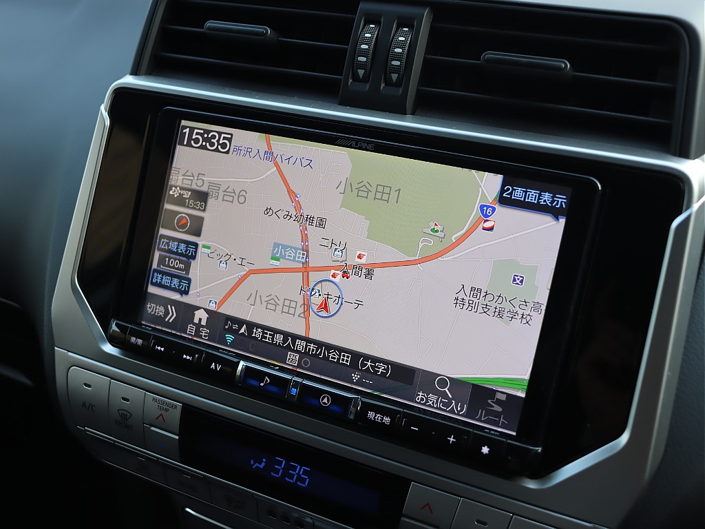 大画面で使いやすいナビ画面！