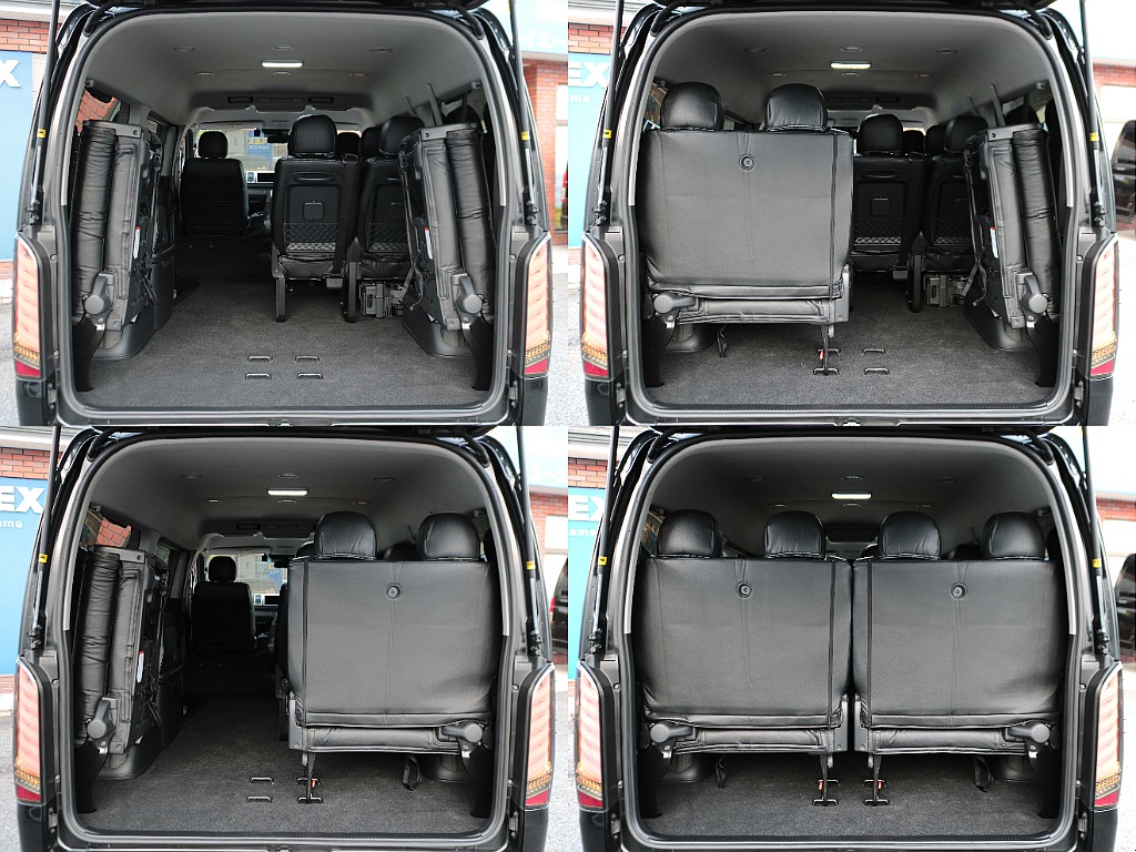 4列目シートは跳ね上げ式でラゲッジスペースが確保可能☆