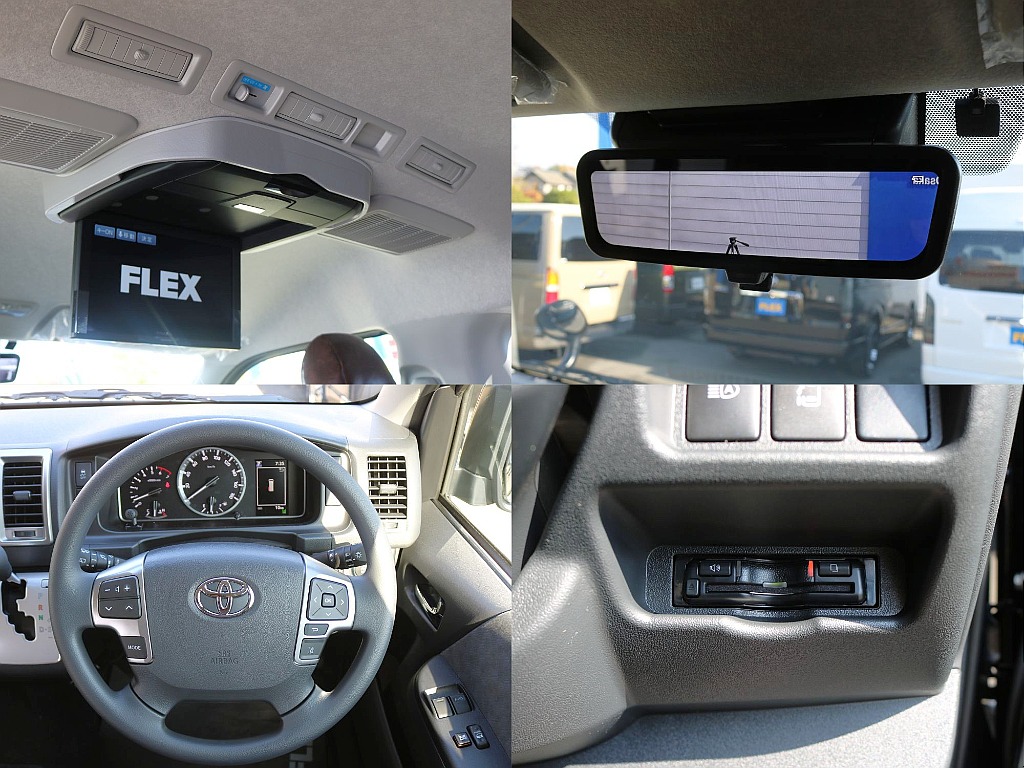 アルパイン製１２．８インチフリップダウン　デジタルインナーミラーで夜間も安心◎