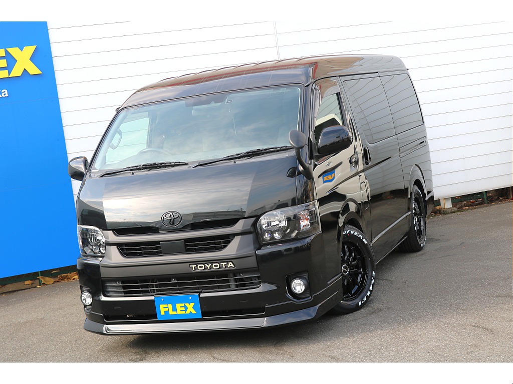 【厳選仕入】H30年式ハイエースバンスーパーGLダークプライムワイドバンディーゼル2WD　ブラックエディションPKG