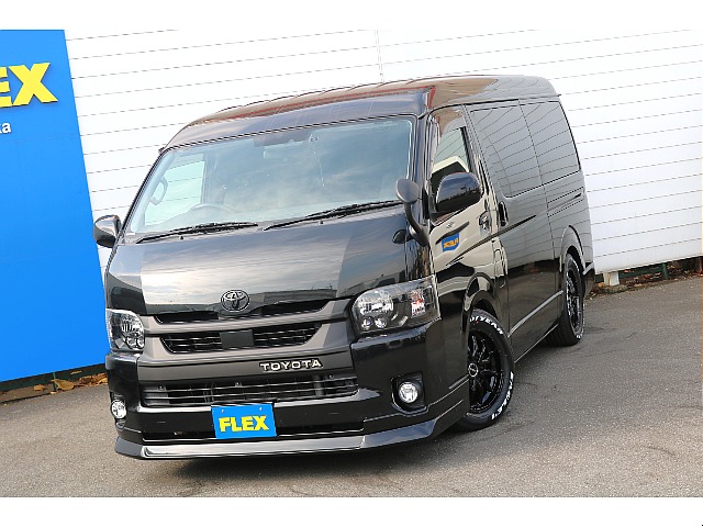 【厳選仕入】H30年式ハイエースバンスーパーGLダークプライムワイドバンディーゼル2WD　ブラックエディションPKG