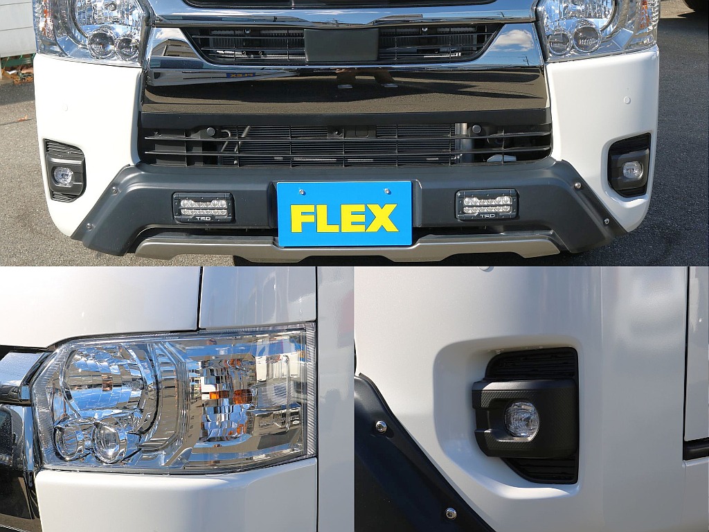 【高年式低走行】ハイエースバン　スーパーGLダークプライムⅡ　ディーゼル４WD　大画面BIGXナビ＆KBレーシングホイル！