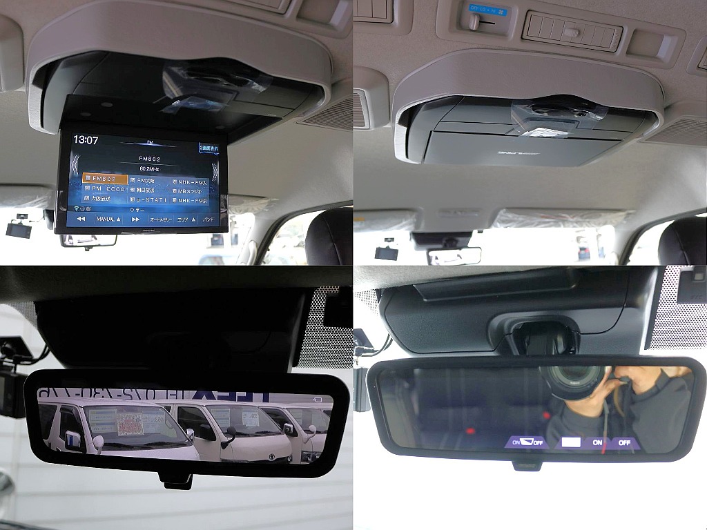 ALPINE12.8インチフリップダウンモニター/デジタルインナーミラーで夜間も安心◎
