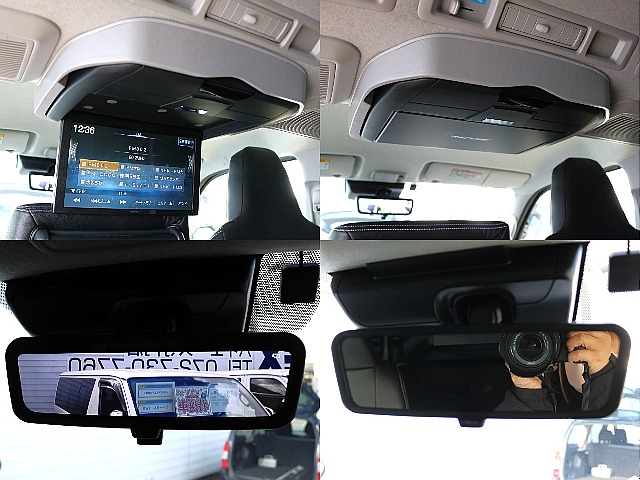 アルパイン製12.8インチフリップダウンモニター/デジタルインナーミラーで夜間も安心◎