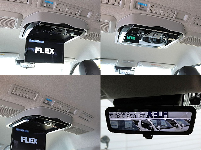 アルパイン製12.8インチフリップダウンモニター/デジタルインナーミラーで夜間も安心◎