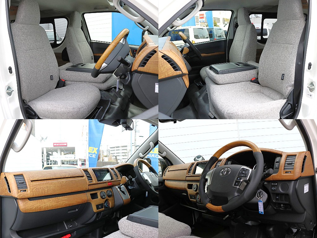 【新車Wood Vilage/8ナンバー】木のぬくもりを感じるログハウスのような空間のFLEXオリジナルキャンピングカー