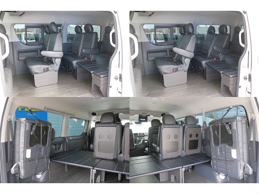 【厳選仕入/ガソリン4WD】１０人前向き乗車可能なベースシートのワゴンが入庫♪外装は大人気シンプルFLEXカスタム♪