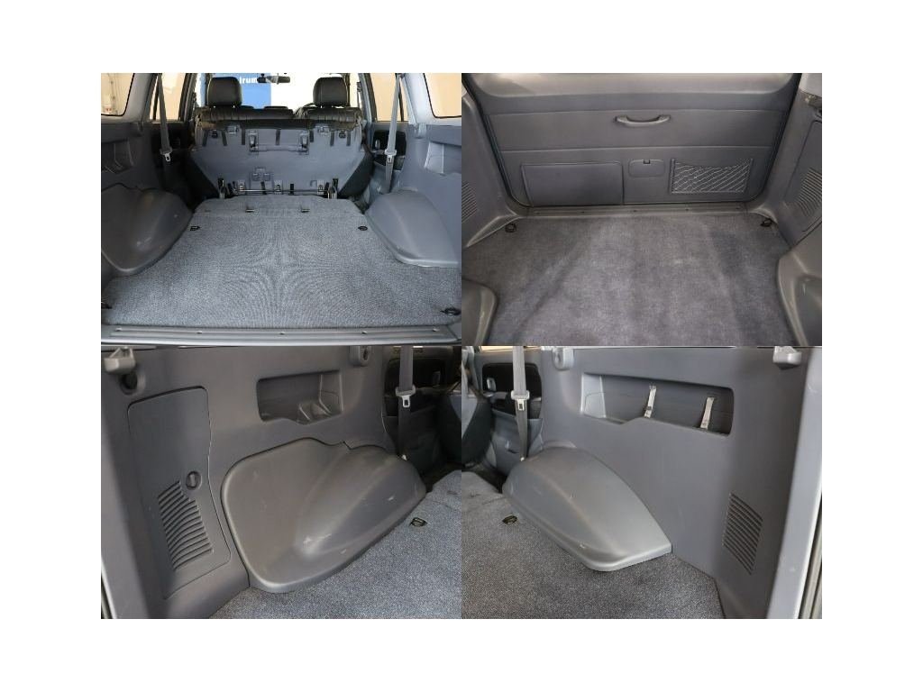 セカンドシートは前席側に折り畳み可能な5人乗りタイプになります！荷室の内張りコンディションも良好ですよ！