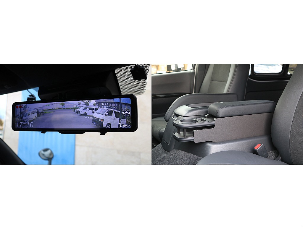 デジタルインナーミラー型ドラレコ 新品アームレスト装着