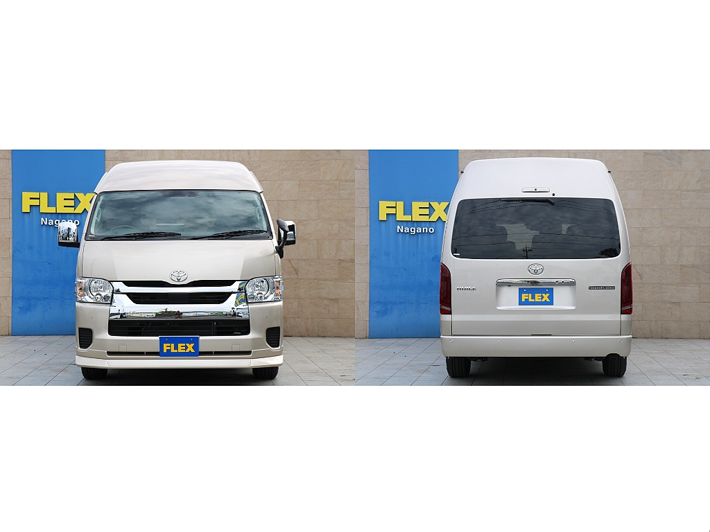 ハイエース最大級のグランドキャビン！１０名乗車可能＋荷物もたくさん積めそうです♪