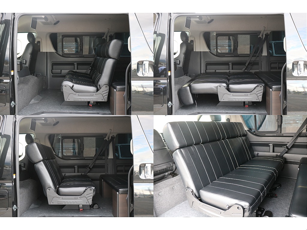 2列目シート展開 停車時であれば対面で座ることも可能となります