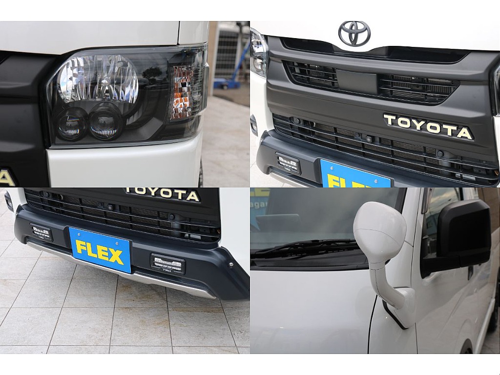 ヘッドライトインナーブラック、Reグリル、TRDフロントスポイラー、ガッツミラーボディ同色塗装！