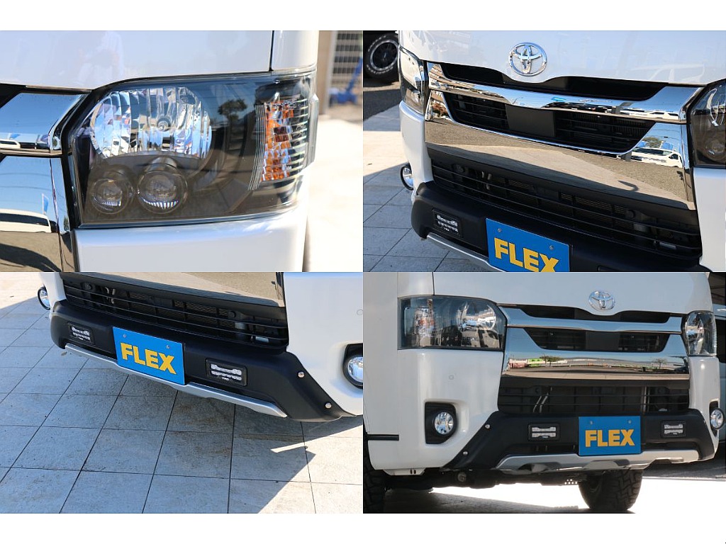 ヘッドライトインナーブラック、ダークプライムⅡ専用ダークメッキグリル、TRDフロントスポイラー！