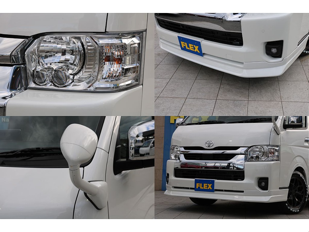 LEDヘッドランプ、FLEXフロントスポイラー、ガッツミラーボディ同色塗装！