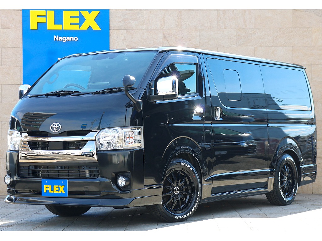 ハイエース長野店までお問合せお待ちしております！ R3ハイエースバンS-GLダークプライムⅡディーゼルターボ4WD！BIG-Xナビ付のフルエアロ！