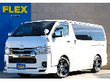 ハイエース長野店までお問合せお待ちしております！ R5ハイエースバンS-GLダークプライムⅡディーゼルターボ4WD高年式低走行のモデリスタフルエアロ車！