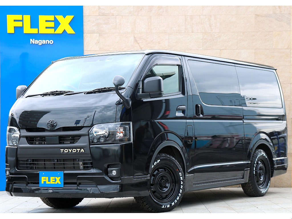 ハイエース長野店までお問合せお待ちしております！ R6ハイエースバンS-GLダークプライムⅡディーゼル4WD！ モデリスタフルエアロのブラックエディション！BIG-Xナビ付！