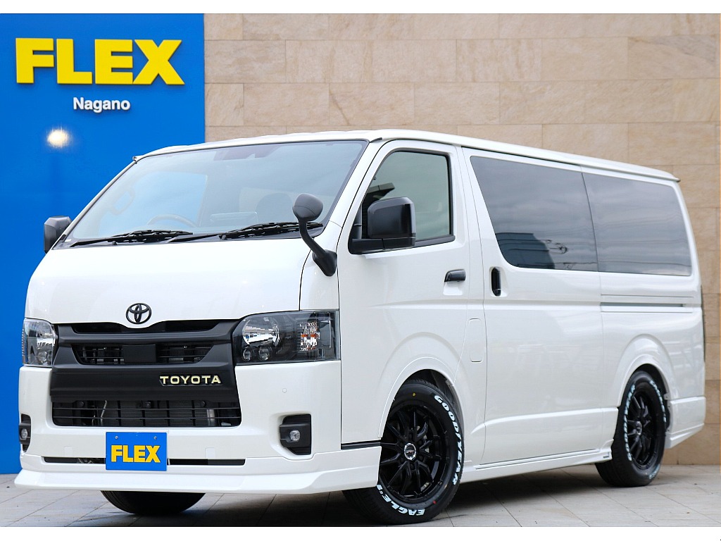 トヨタ&nbsp;ハイエースバン&nbsp;5D2.8DTスーパーGLダークプライムⅡロング&nbsp;FLEXフルエアロ！&nbsp;長野県
