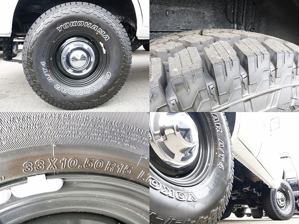 タイヤは輸出用鉄ホイール×YOKOHAMAジオランダーA/T4（33/10.5R15）です！！