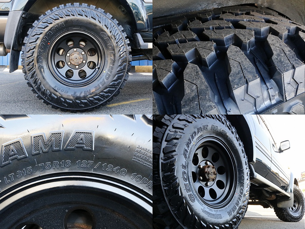 タイヤはジムラインAW×YOKOHAMAジオランダーM/T（315/75/16）です。