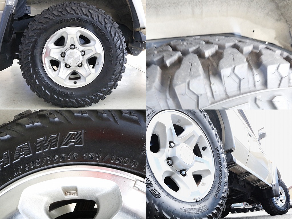 タイヤは純正AW×YOKOHAMAジオランダーMTタイヤ（265/75/16）となります。