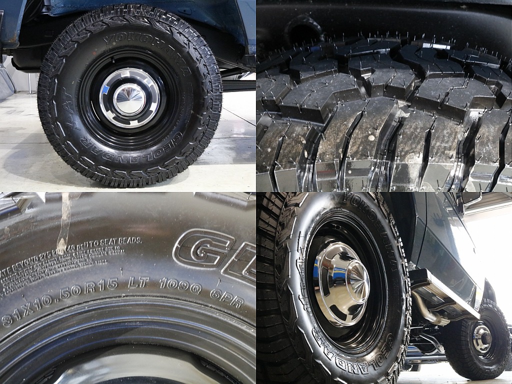 タイヤは輸出用15インチ鉄ホイール×GEOLANDER X-AT (31X10.50R15)となります。