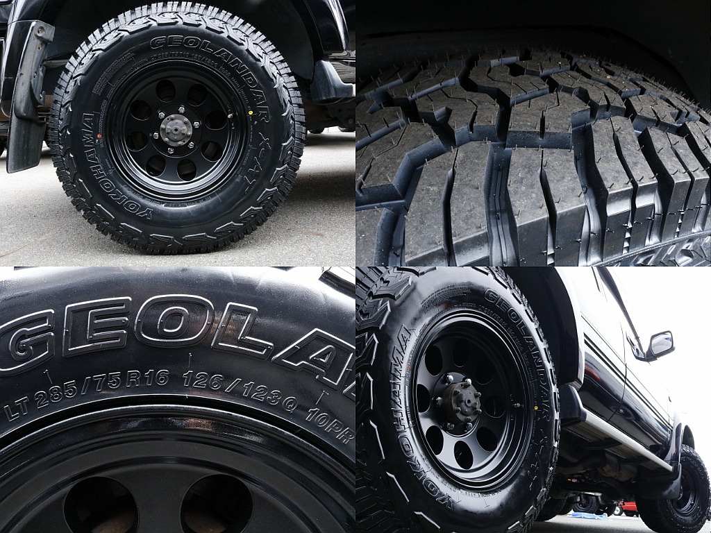 タイヤはジムラインAW×YOKOHAMAジオランダーX-AT（285/75R16）となります。