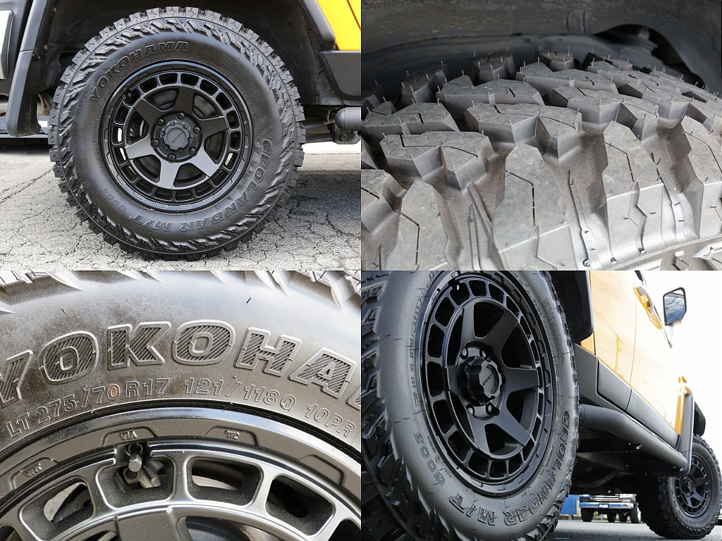 タイヤは新品マッドヴァンスホイール×新品ジオランダーMTタイヤ（275/70/17）となります。