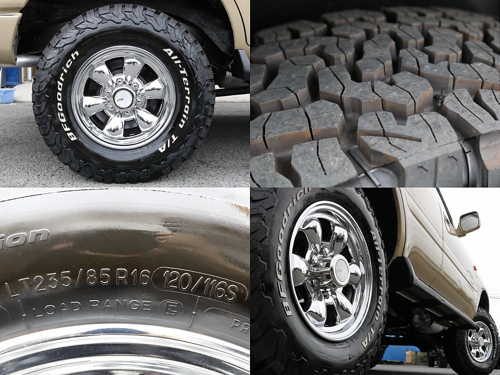 タイヤはフレックスオリジナルホイールXELF01AW×BFグッドリッチKO3（235/85R16）となります♪