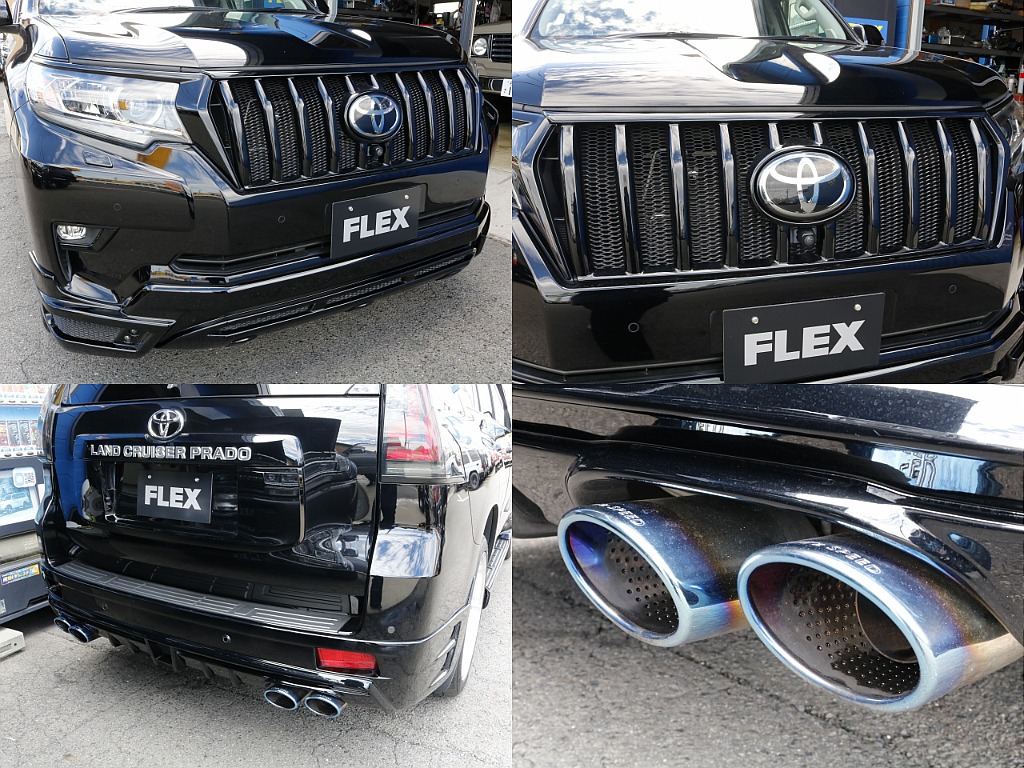M's SPEEDフロントグリル・M's SPEEDフロントハーフスポイラー・M's SPEEDリアスポイラー・M's SPEED左右4本出しマフラー装備済み！
