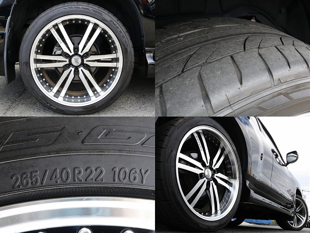 タイヤはM's SPEEDフォージドデザイン22インチホイール×ニットーUHPタイヤ(265/40R22)になります！