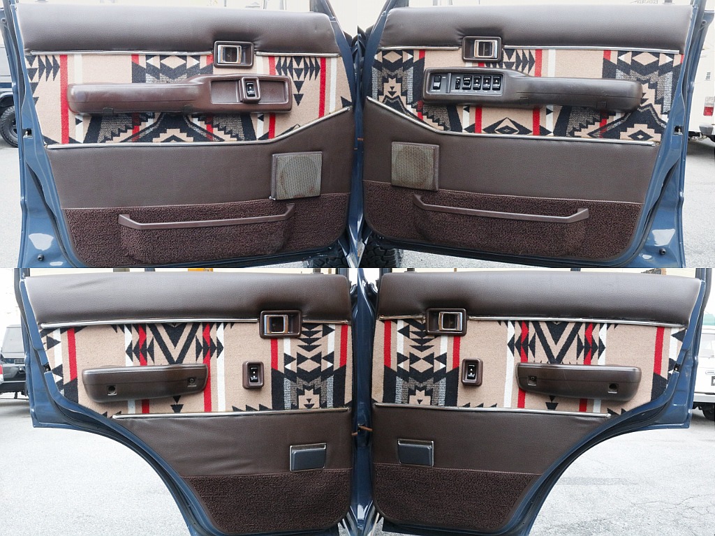 内張りの生地は特徴のある仕上がりとなっています。レトロでオシャレな車内空間をお楽しみいただけます。