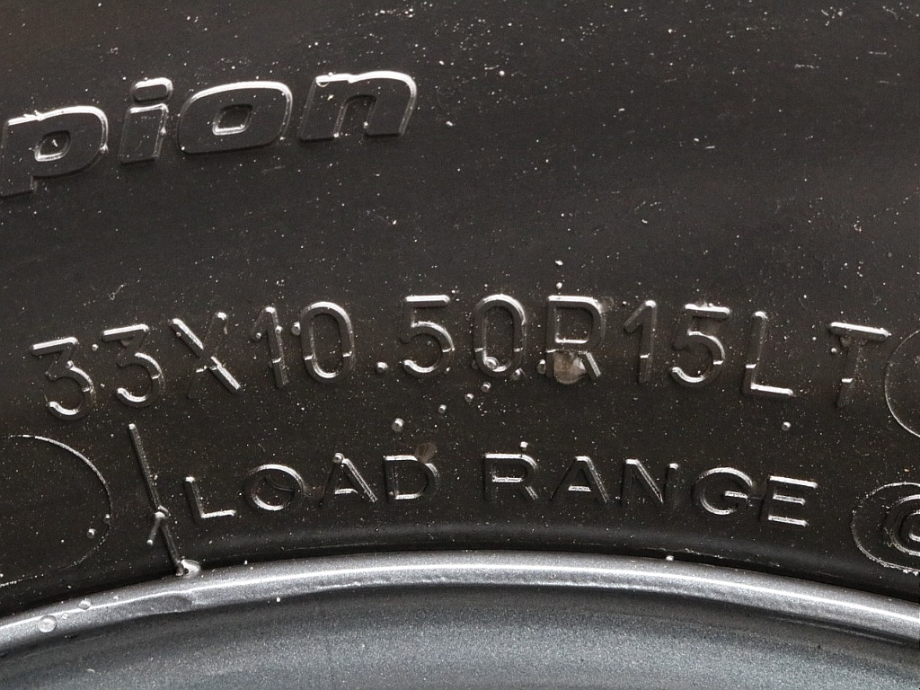 タイヤサイズは(33/10.50R15)となります！
