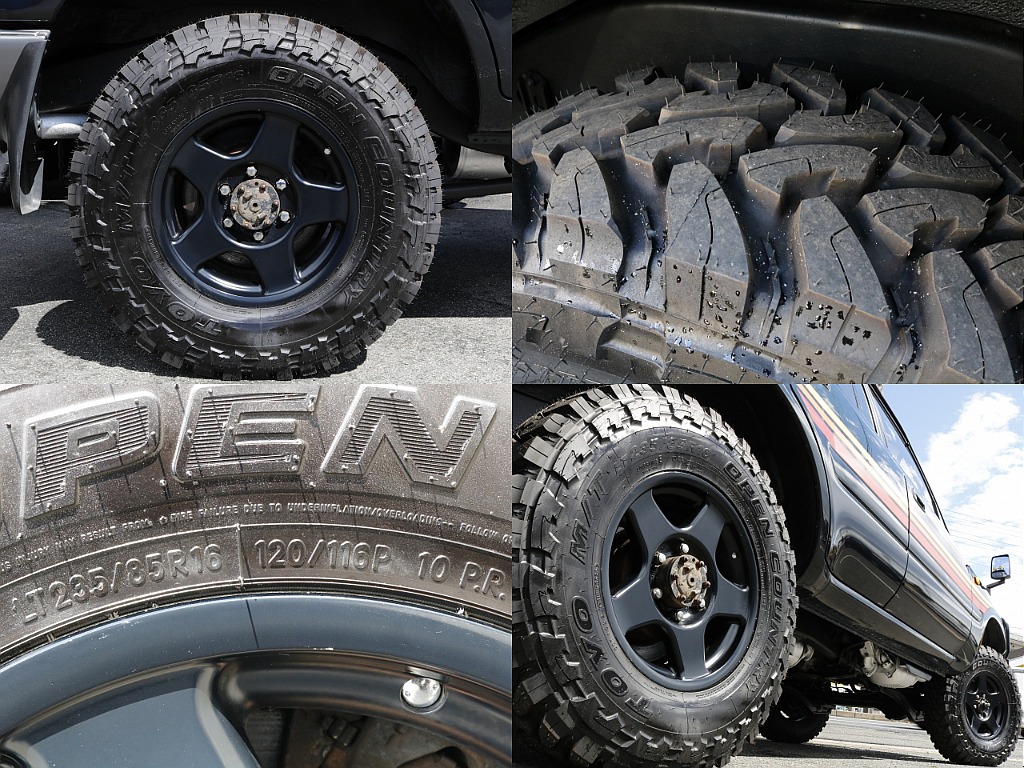 タイヤはブラッドレーｖ16インチAW×オープンカントリー MTタイヤ（235/85/16）です