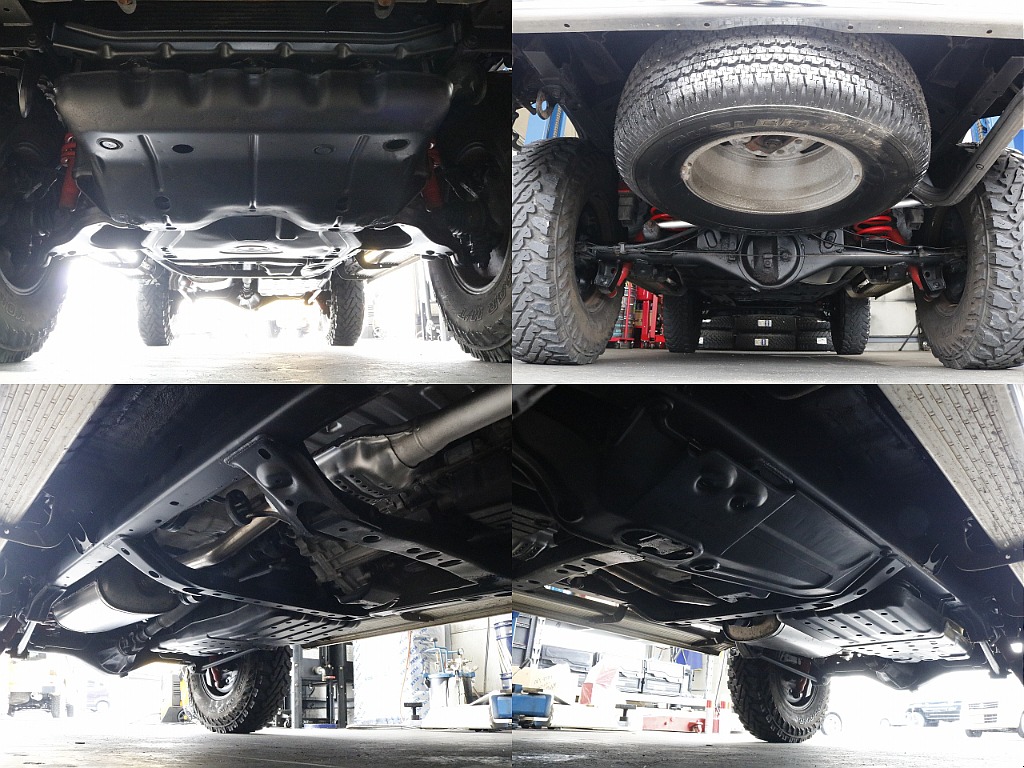 下回りの画像です。Fシールド施工済で安心してお乗りいただけます。