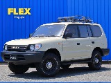 平成11年式　ランドクルーザープラド95　RHINO‐RACKルーフキャリア　ベージュ塗装　TOYOTAグリル　BFグッドリッチ　ブラウンシートカバー内装のお車入庫しました☆