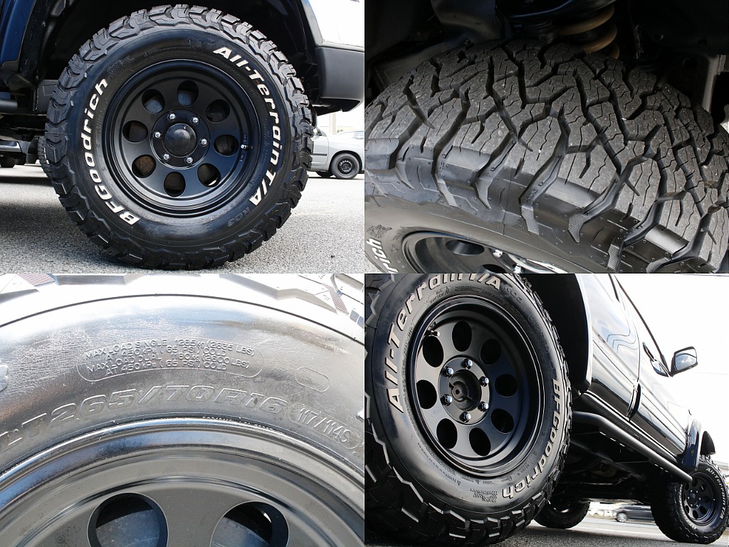 タイヤは新品ジムラインブラック×BFグッドリッチKO3(265/70R16)こちらも新品になります！☆